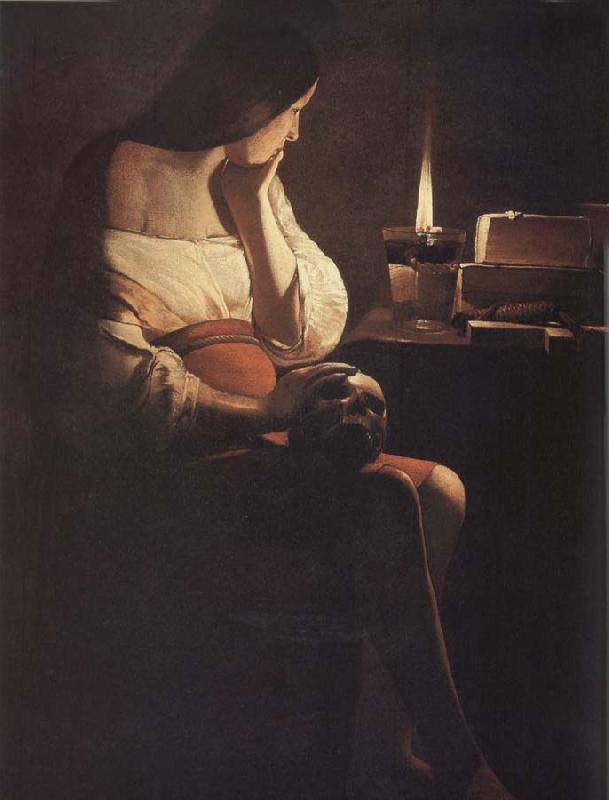 Georges de La Tour Magdalene of the Night Light oil painting image